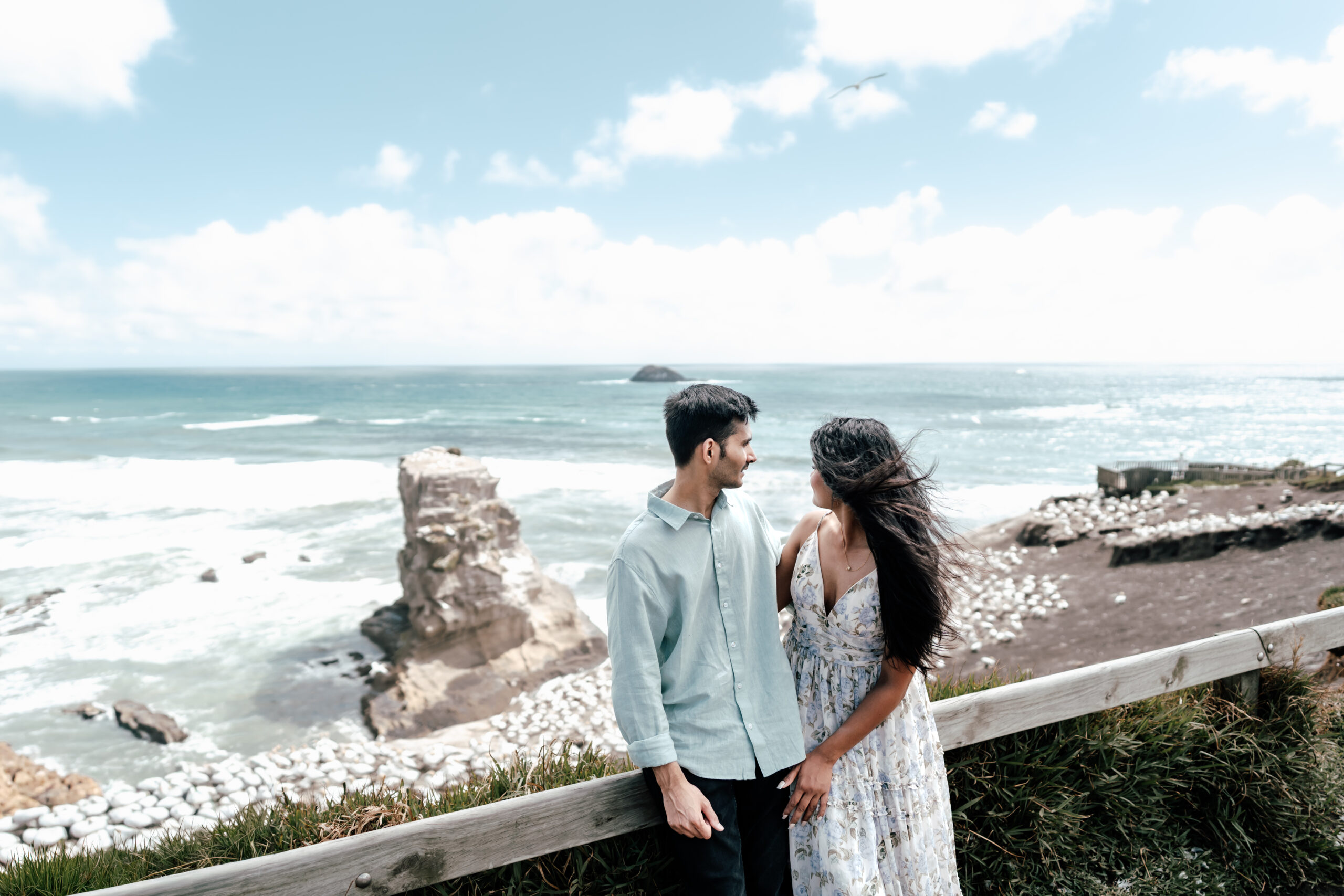Gannet Colony engagement photos Auckland